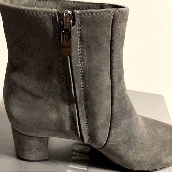 NWB la canadienne Jiji Women Suede boots Gray Elegant Size 7 M - Picture 9 of 11